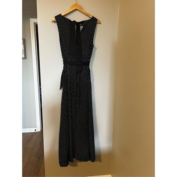 Draper James RSVP Women’s Small Fit and Flare Maxi Dress Black Seamless V Neck - Picture 8 of 14
